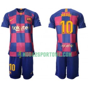 Koszulka FC Barcelona Lionel Messi 10 Dziecięcy Domowe Stroje Piłkarskie 2019/20 Krótki Rękaw